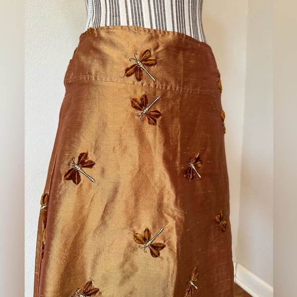 Vintage Y2K Lena Madoyeff Silk Dragonfly Skirt Woman's Small - Picture 5 of 8
